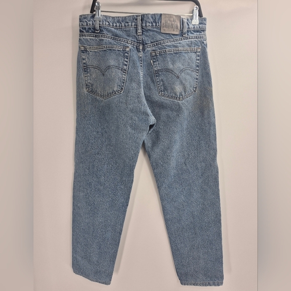 Levis Mens Vintage Y2k Retro Blue Silver Tab Straight Leg Size 34x29 - Picture 15 of 15
